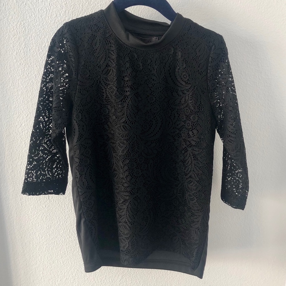 NEW Creamie Black Lace Top